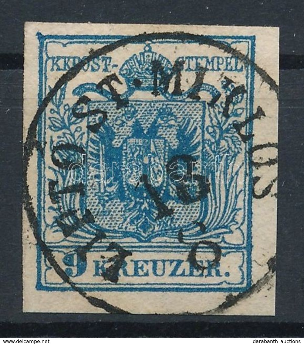 O 1850 9kr HP IIIa Kék / Blue 'LIPTO ST. MIKLOS' Certificate: Strakosch - Autres & Non Classés