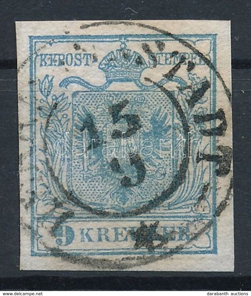 O 1850 9kr HP I Világoskék / Light Blue, Magistris 138 'HERRMANNSTADT' Certificate: Strakosch - Autres & Non Classés