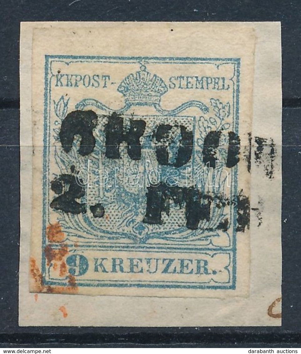 1850 9kr HP I Szürkéskék / Greyish Blue, Magistris 25 'BROOD' Certificate: Strakosch - Autres & Non Classés