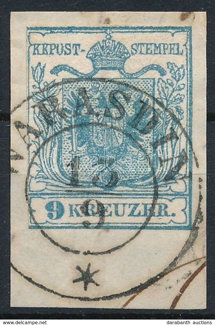 1850 9kr HP I Világoskék / Light Blue, Liliput, Magistris 120 'WARASDIN' Certificate: Strakosch - Sonstige & Ohne Zuordnung