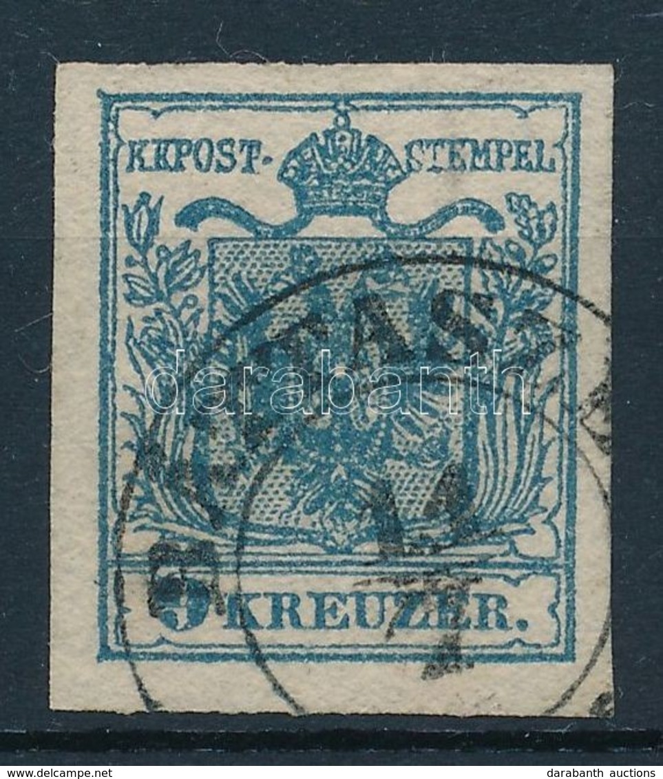 O 1850 9kr HP IIIa Zöldeskék / Greenish Blue 'BÁTTASZÉ(K)' Certificate: Steiner - Sonstige & Ohne Zuordnung