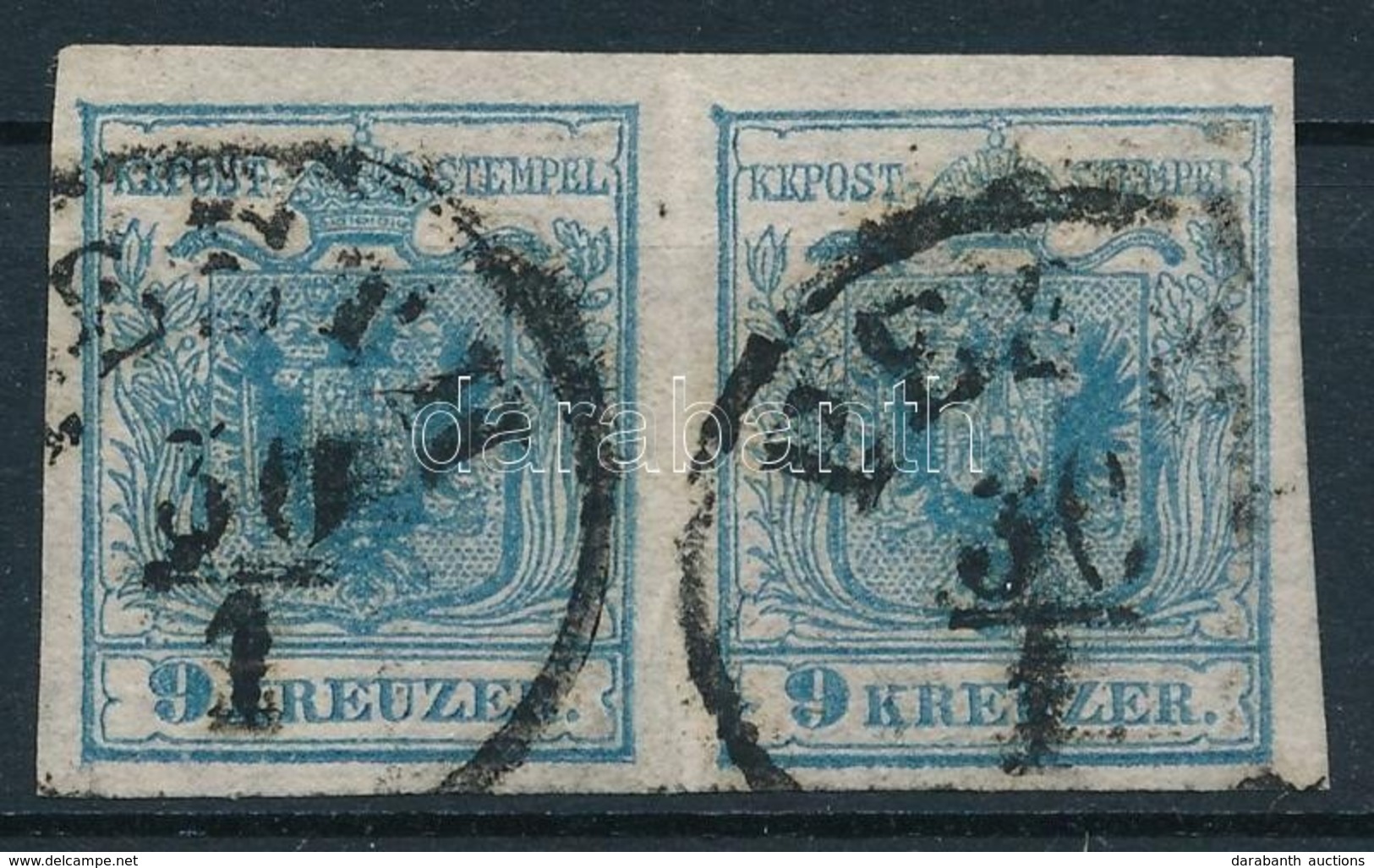 O 1850 9kr Pár / Pair HP IIa 'PESTH' Certificate: Steiner - Autres & Non Classés