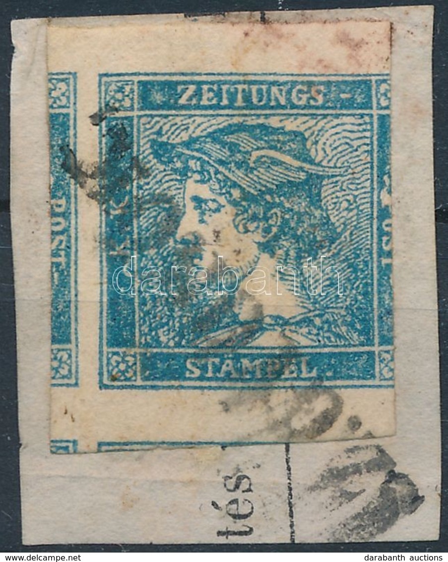 1851 Hírlapbélyeg III. B. Típus, Kék / Newspaper Stamp Blue 'SZ.GYÖRÖK' Certificate: Steiner - Sonstige & Ohne Zuordnung