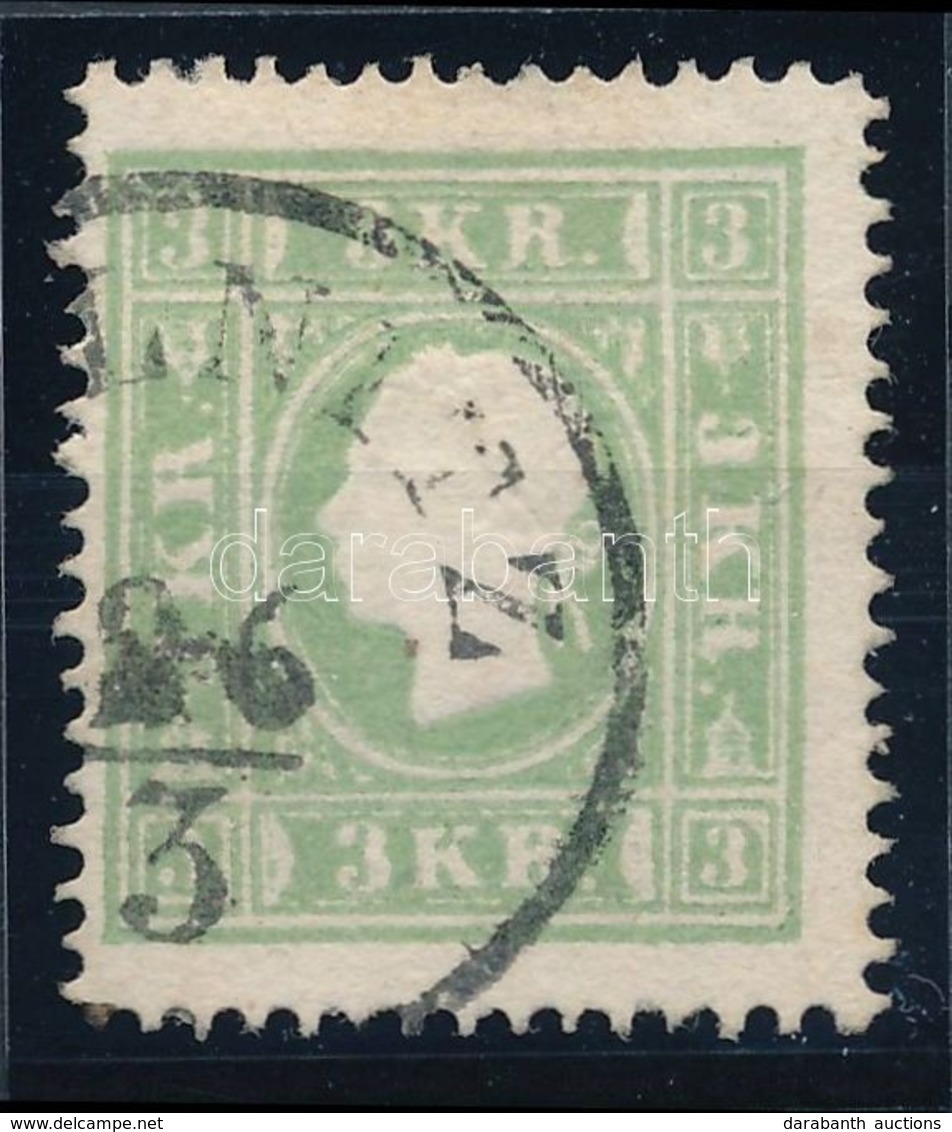 O 1858 3kr II Zöld / Green '(GÖL)LNITZ' Certificate: Strakosch - Sonstige & Ohne Zuordnung