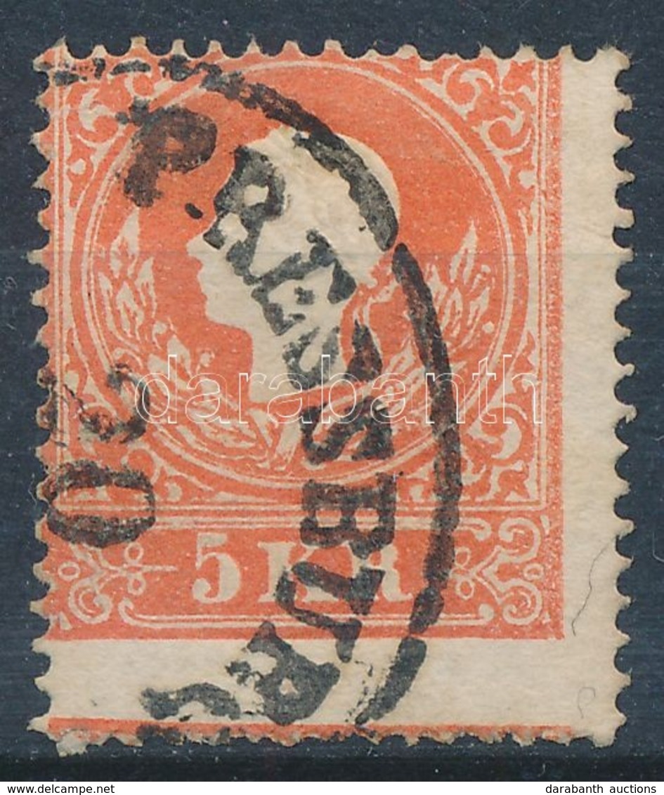 O 1858 5kr I. Képbe Fogazva / Shifted Perforation 'PRESSBURG' - Sonstige & Ohne Zuordnung