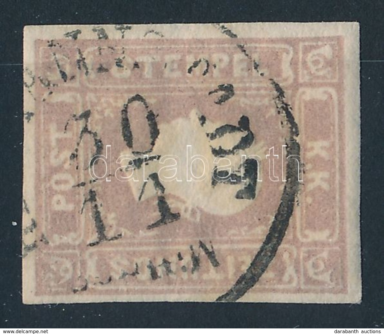 O 1858 Hírlapbélyeg II. Típus Barnáslila / Newspaper Stamp Type II. Brownlilac '(HERRM)ANNSTADT' - Sonstige & Ohne Zuordnung
