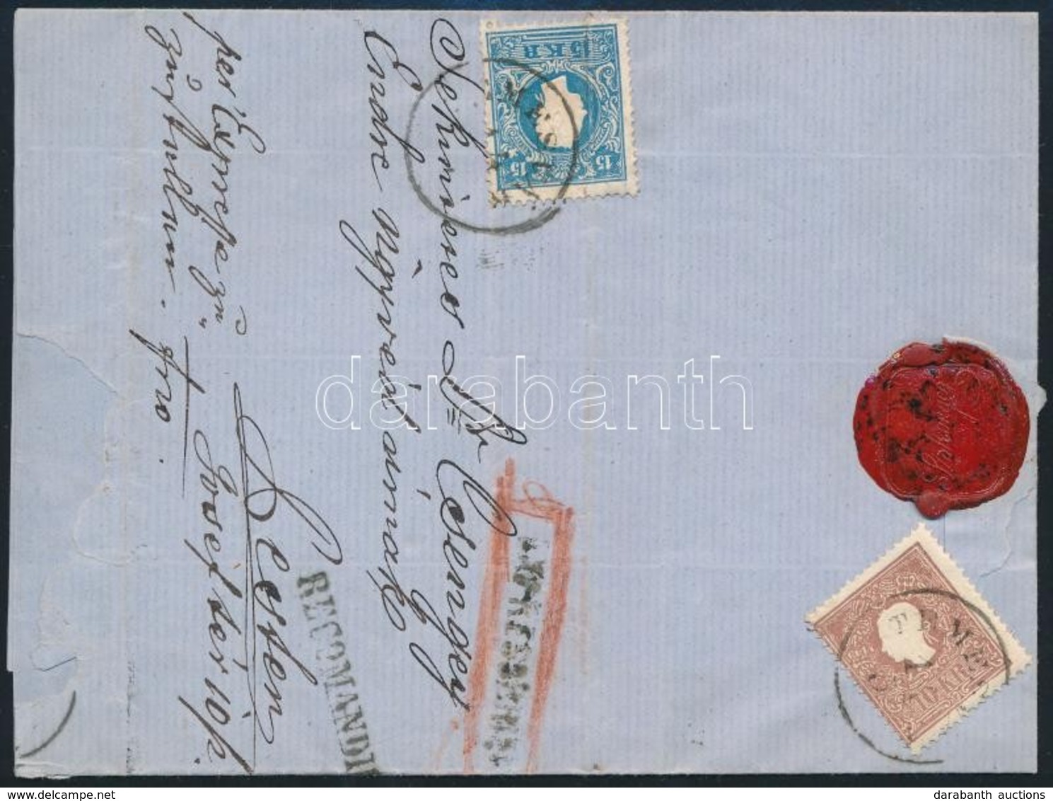 1858 15kr (hajtott / Folded) + 10kr Ajánlott Expressz Levélen / On Registered Express Cover 'TEMESVÁR' - Pest - Autres & Non Classés