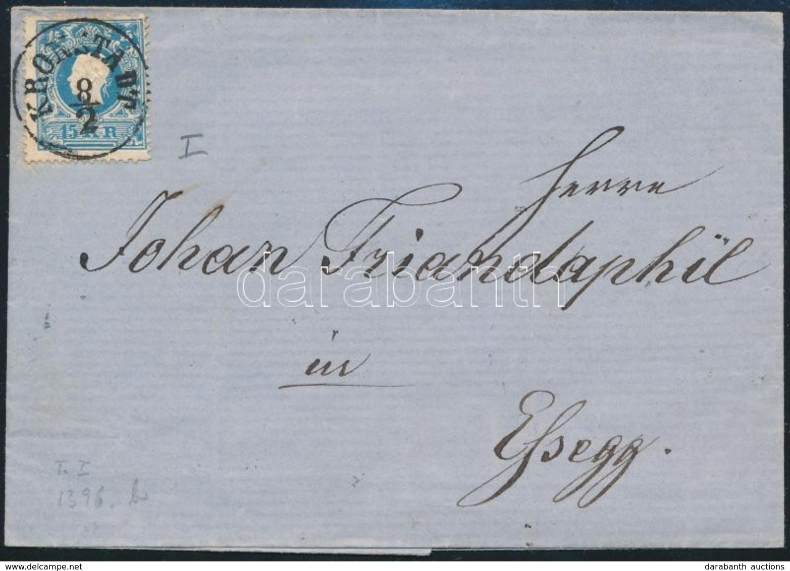 ~1859 15kr I Levélen / On Cover 'KRONSTADT' - Essegg - Autres & Non Classés