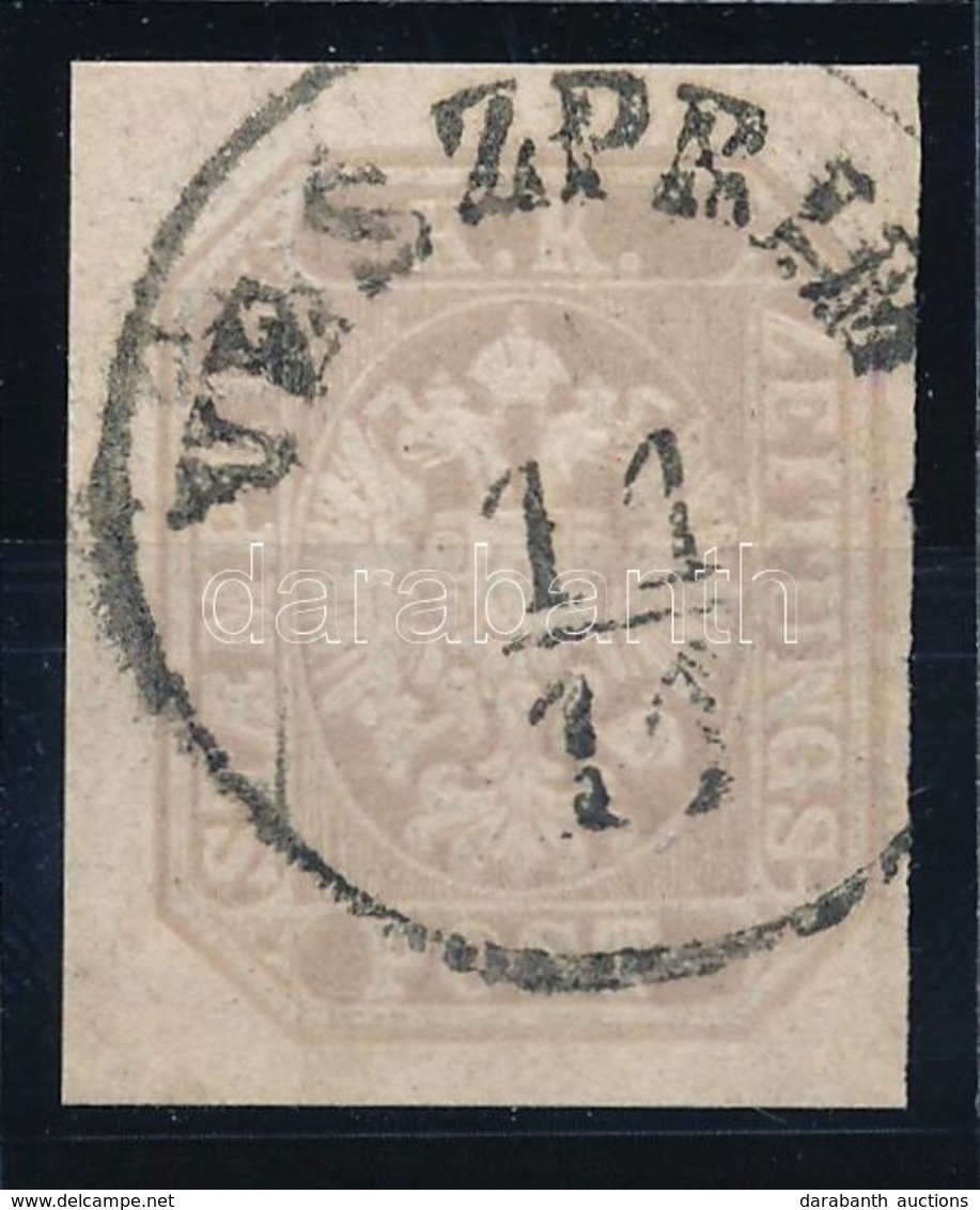 O 1863 Hírlapbélyeg Szürkésibolya / Newspaper Stamp Greyish Violet 'VESZPRIM' Certificate: Strakosch - Sonstige & Ohne Zuordnung