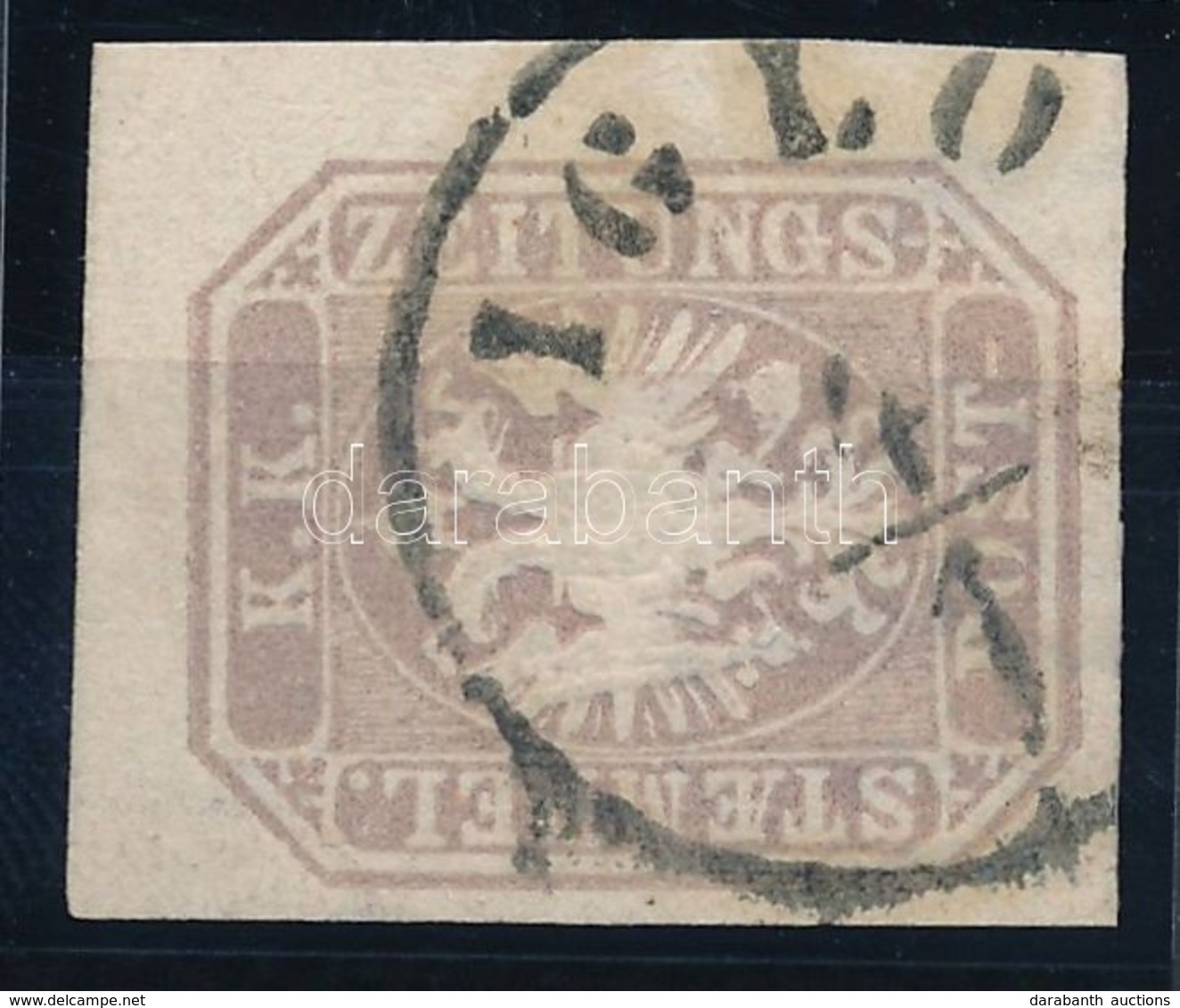 O 1863 Hírlapbélyeg Szürkésibolya / Newspaper Stamp Greyish Violet 'IGLO' Certificate: Strakosch - Autres & Non Classés