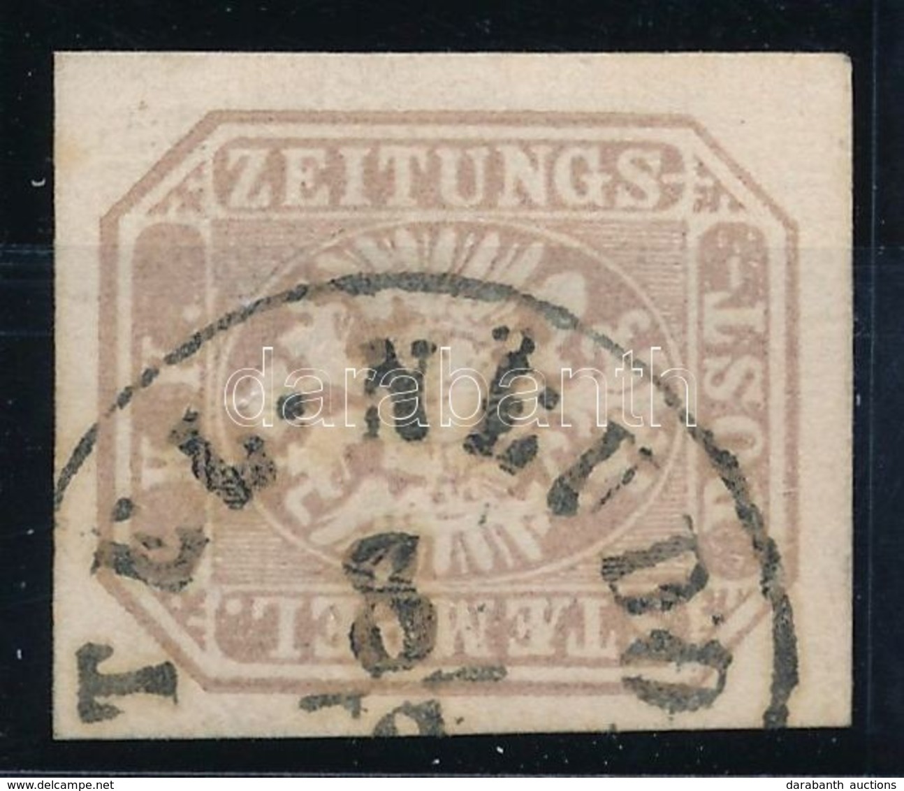 O 1863 Hírlapbélyeg Barnáslila / Newspaper Stamp Brownish Violet '(SAT)TEL-NEUDO(RF)' Certificate: Strakosch - Sonstige & Ohne Zuordnung