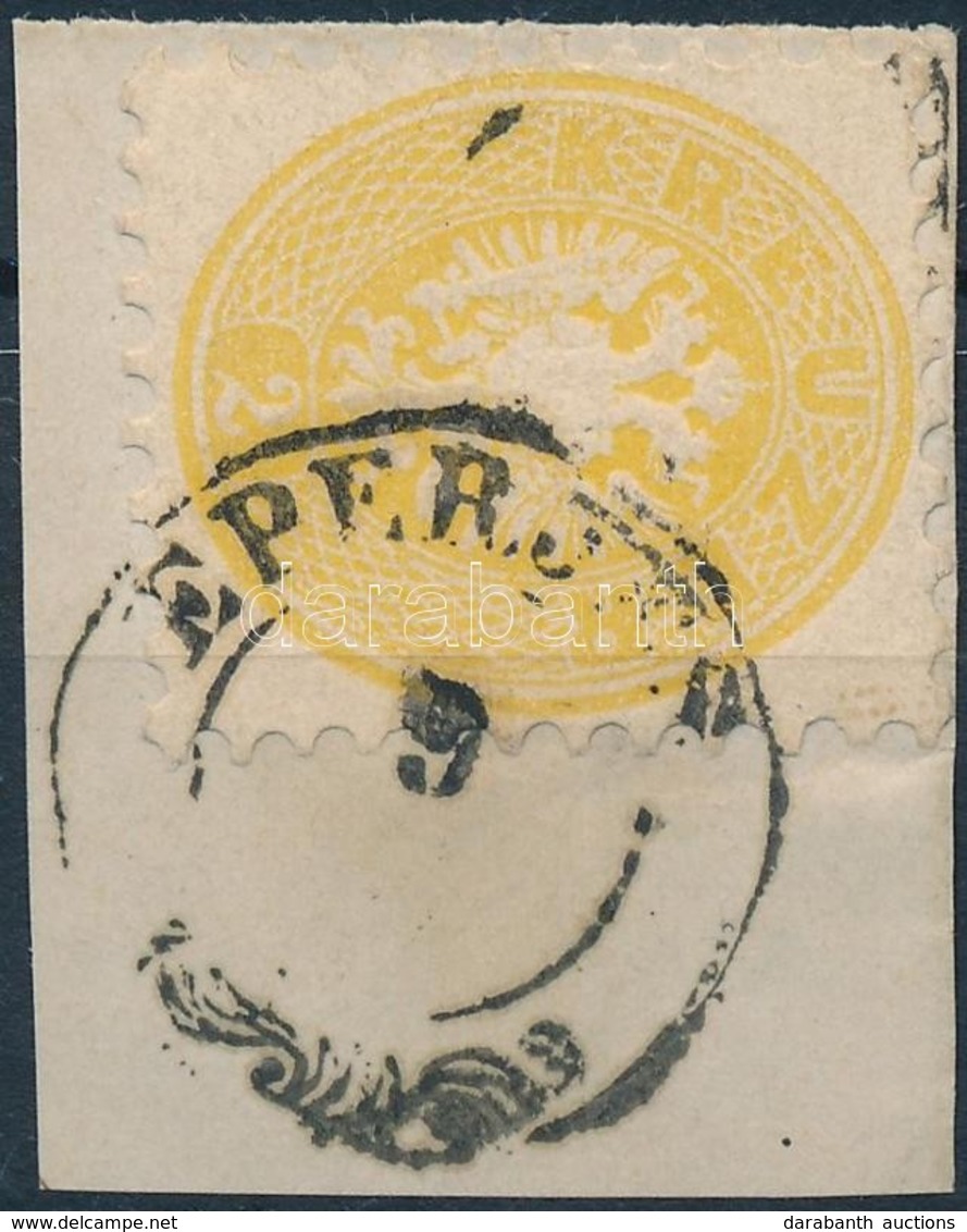 1864 2kr Sárga / Yellow 'EPERJES' Hibás Bélyegzés, Hiányzik A Hónap / Wrong Cancellation, The Month Is Missing - Autres & Non Classés