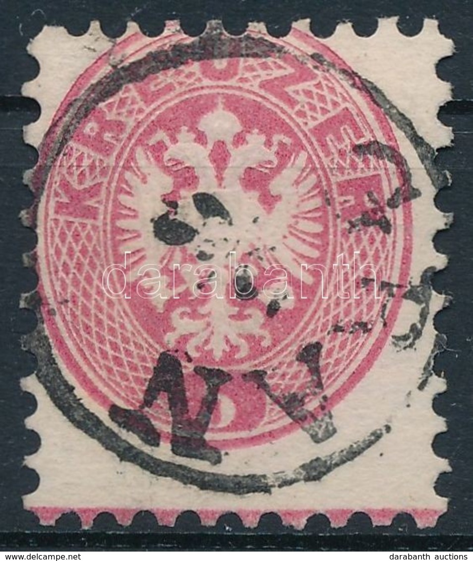 O 1864 5kr Sötétkárminrózsa Alul Szegélyléc Lenyomattal / Dark Carmine Rose With Bar Below 'GRAN' Certificate: Steiner - Sonstige & Ohne Zuordnung