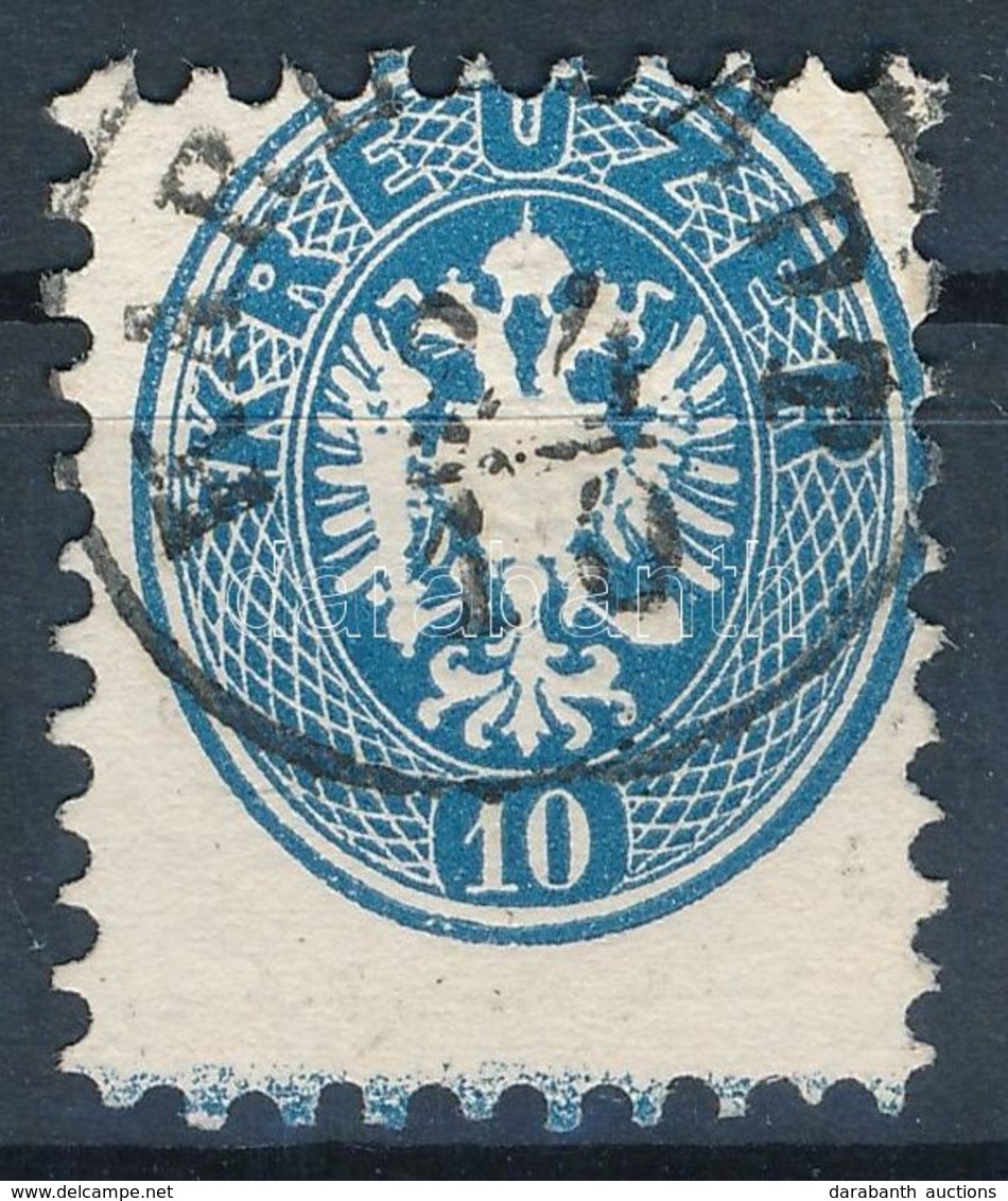 O 1864 10kr Extrém Elfogazással, Alul Szegélyléclenyomat / Strongly Shifted Perforation, Margin On Below 'KARL(ST)ADT' C - Autres & Non Classés