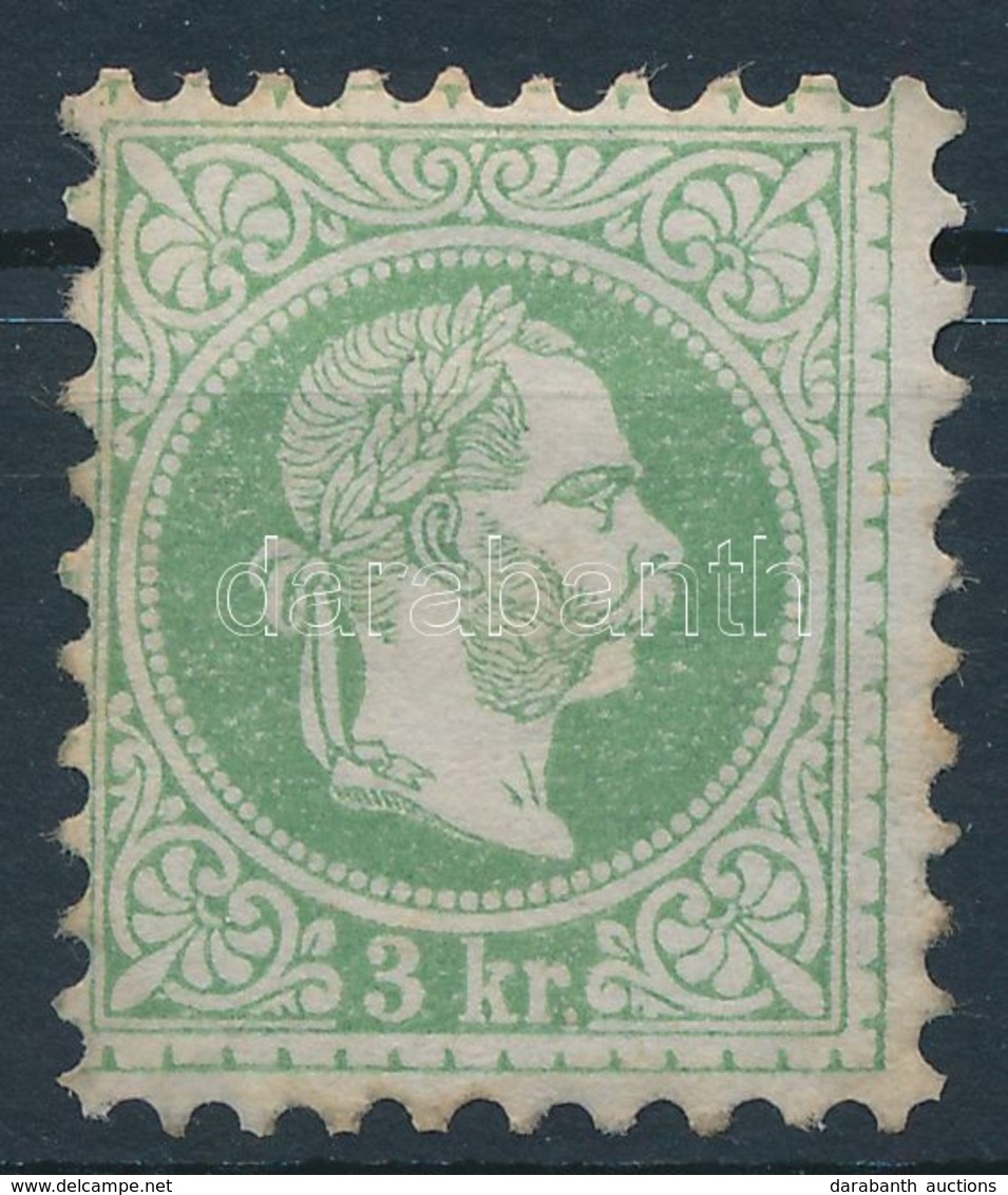 * 1867 3kr Világoszöld / Light Green. Certificate: Steiner - Sonstige & Ohne Zuordnung