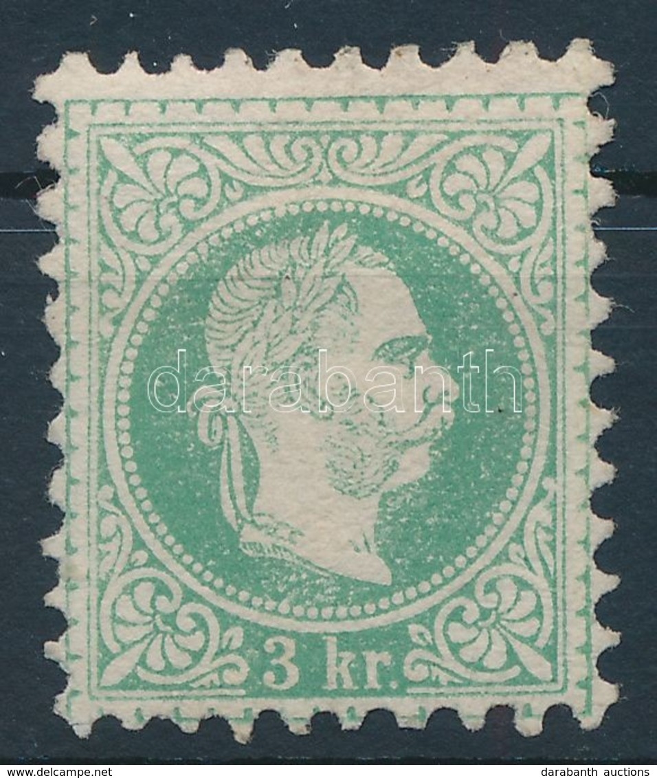 (*) 1867 3kr Kékeszöld / Aquamarine. Certificate: Steiner - Autres & Non Classés