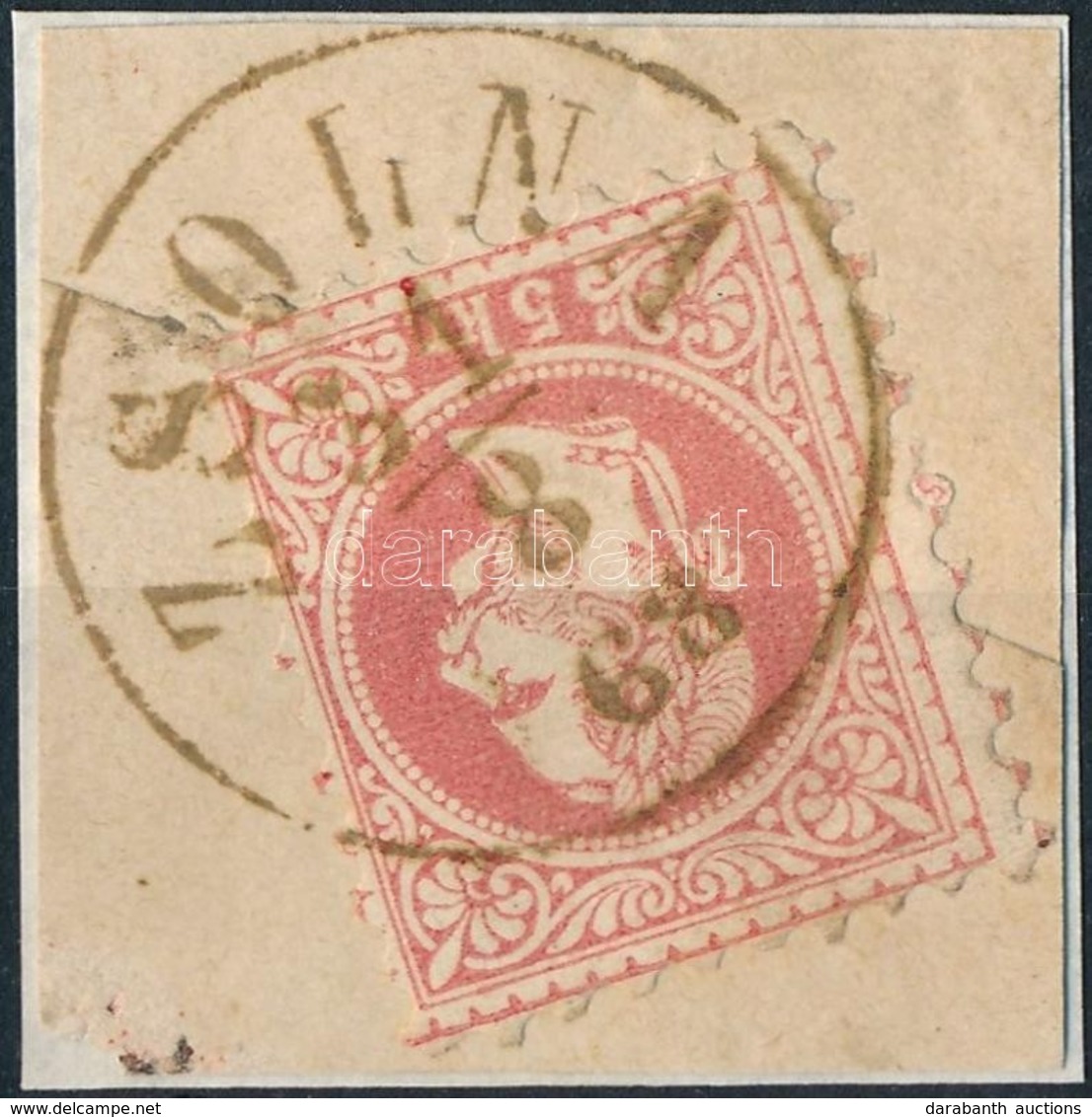 1867 5kr Kivágáson / On Cutting, Barna / Brown 'ZSOLNA' - Sonstige & Ohne Zuordnung