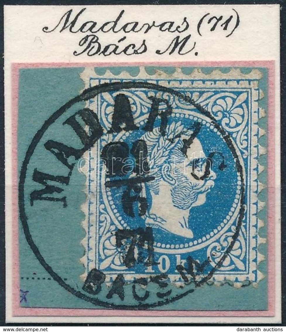 1867 10kr Kivágáson / On Cutting, Luxus / Luxury 'MADARAS / BÁCS M.' - Sonstige & Ohne Zuordnung