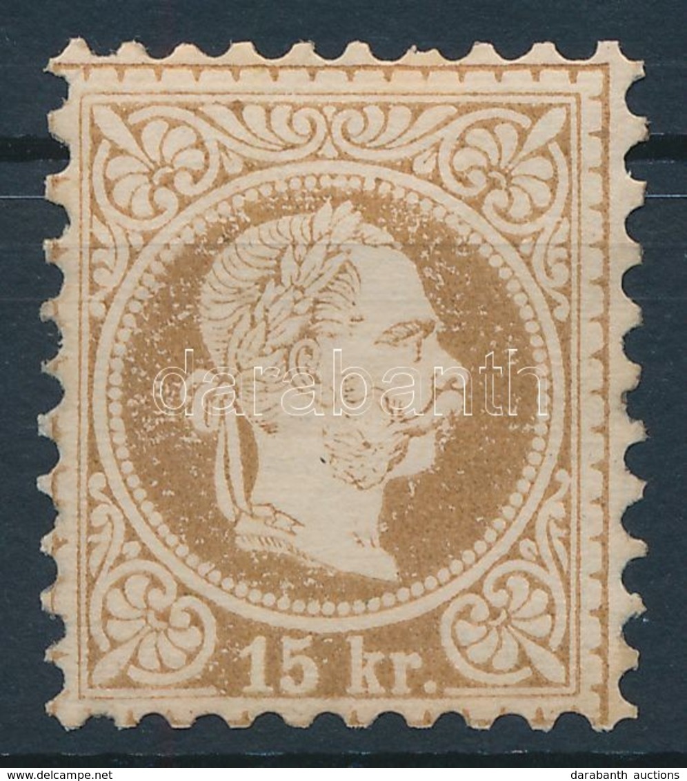 * 1867 15kr Sárgásbarna / Yellowish Brown. Certificate: Steiner - Sonstige & Ohne Zuordnung