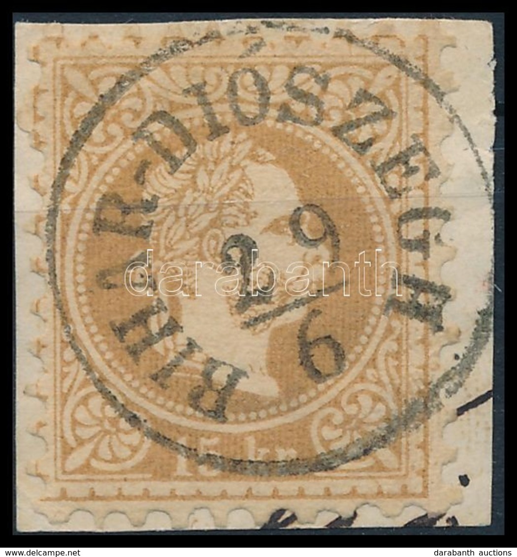 1867 15kr Vonalkázott Fejképalap / Print Variety 'BIHAR-DIÓSZEGH' - Sonstige & Ohne Zuordnung