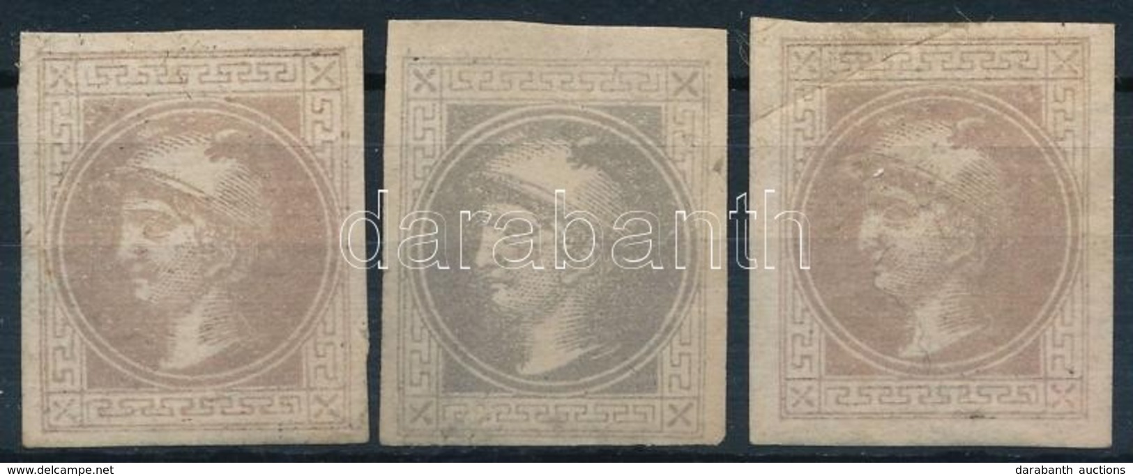 (*) 1867 3 Db Hírlapbélyeg: Ia, Ic, III Típusok / 3 Newspaper Stamps: Type Ia, Ic And III (egyik Hajtott / One Of Them F - Sonstige & Ohne Zuordnung