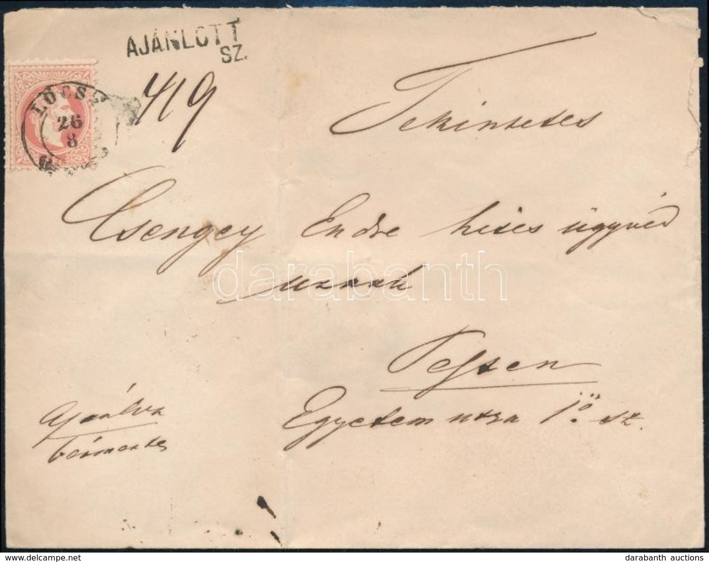 ~1867 3 X 5kr Ajánlott Levélen / On Registered Cover 'LŐCSE' - PEst - Autres & Non Classés