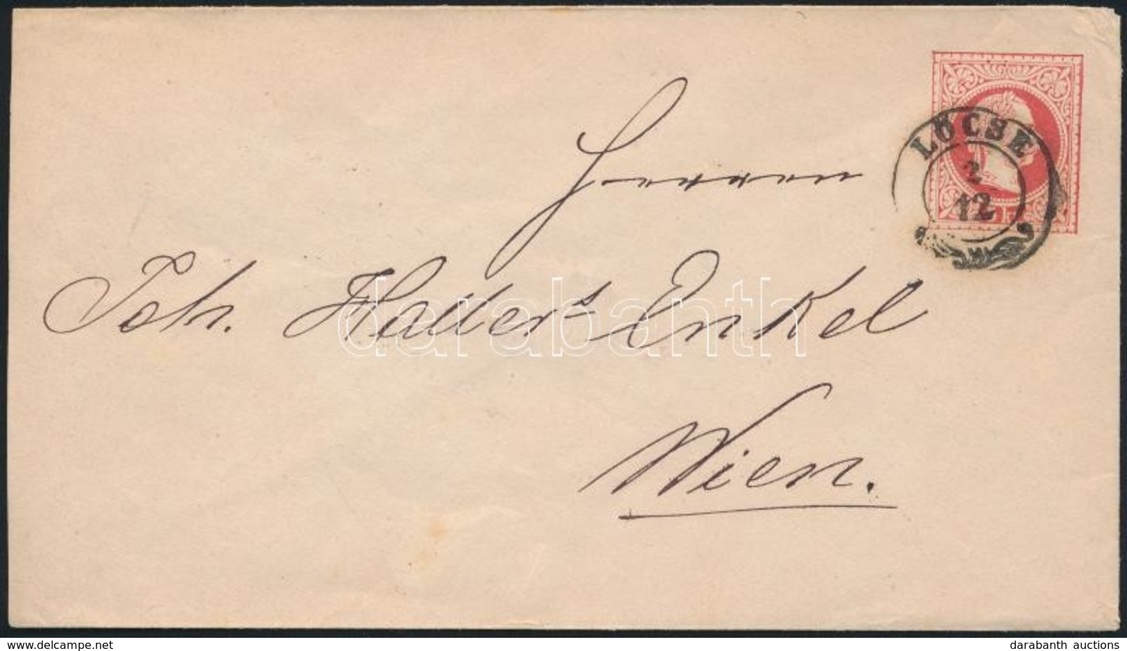 1869 5kr Díjjegyes Levél / PS-cover 'LŐCSE' - Wien - Sonstige & Ohne Zuordnung