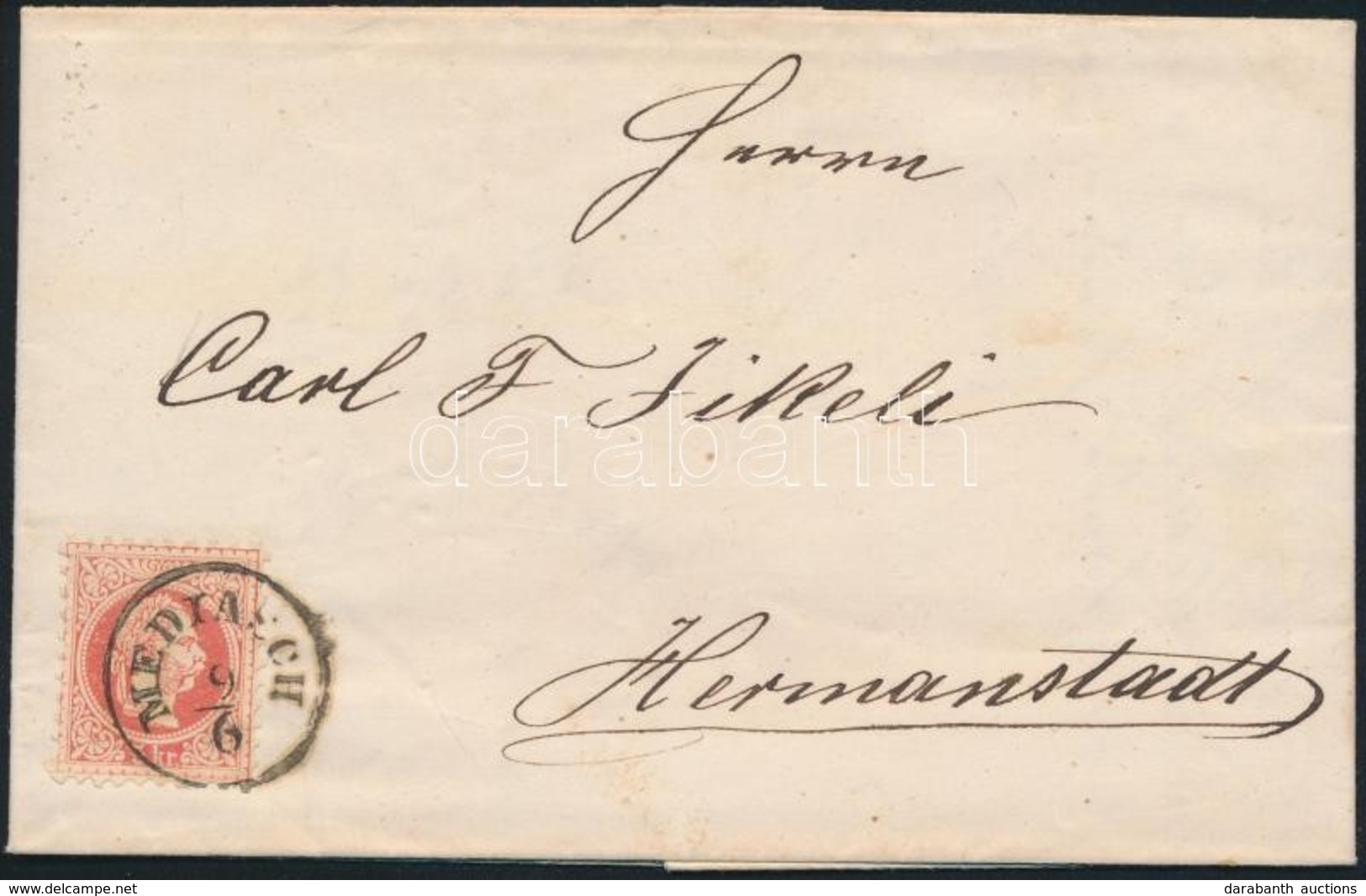 1869 5kr Levélen / On Cover 'MEDIASCH' - Hermannstadt - Sonstige & Ohne Zuordnung