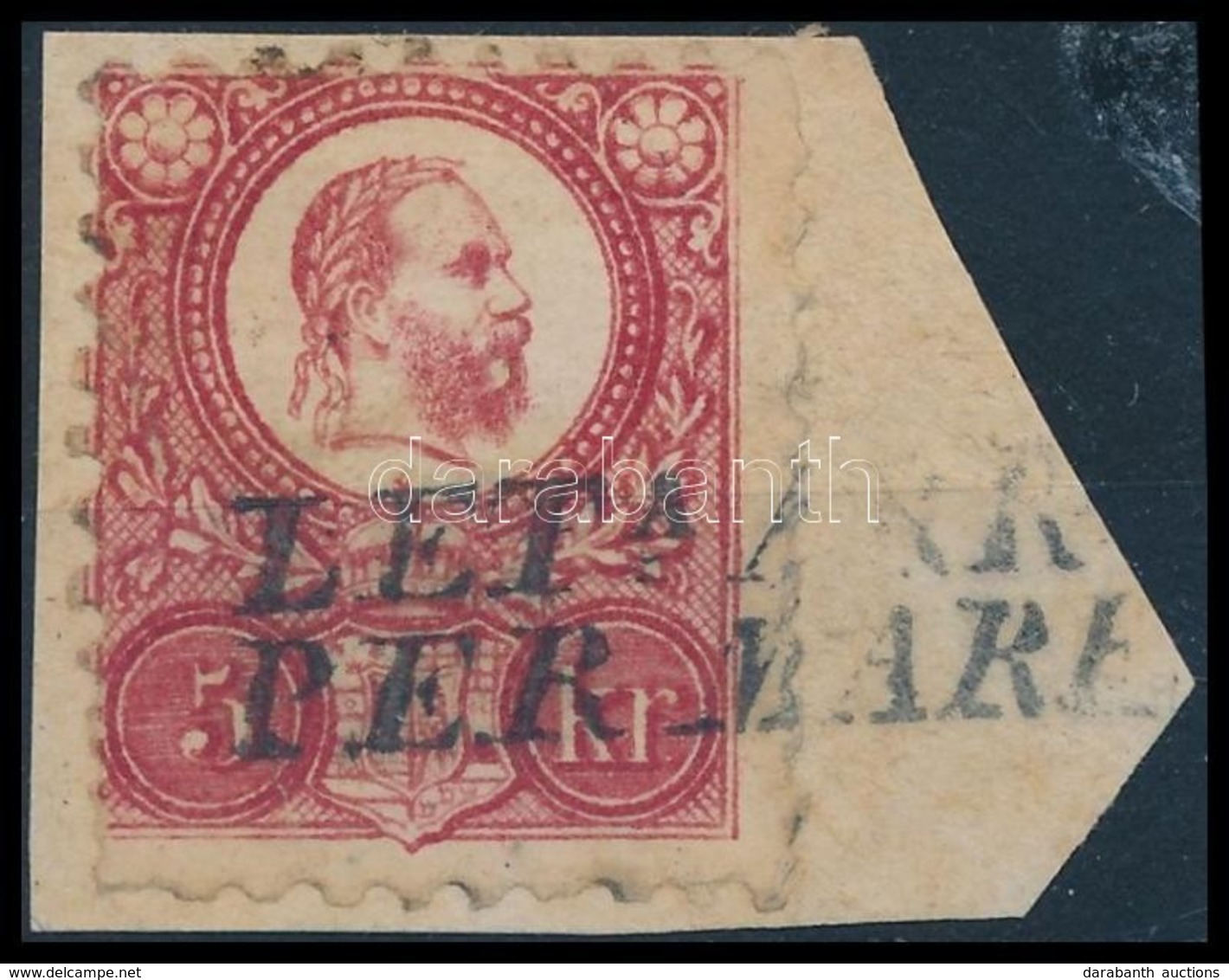 1871 Réznyomat 5kr Hajóposta Bélyegzéssel / Mi 10 With Sea Post Cancellation 'LETA ARRTA PER MARE' - Autres & Non Classés