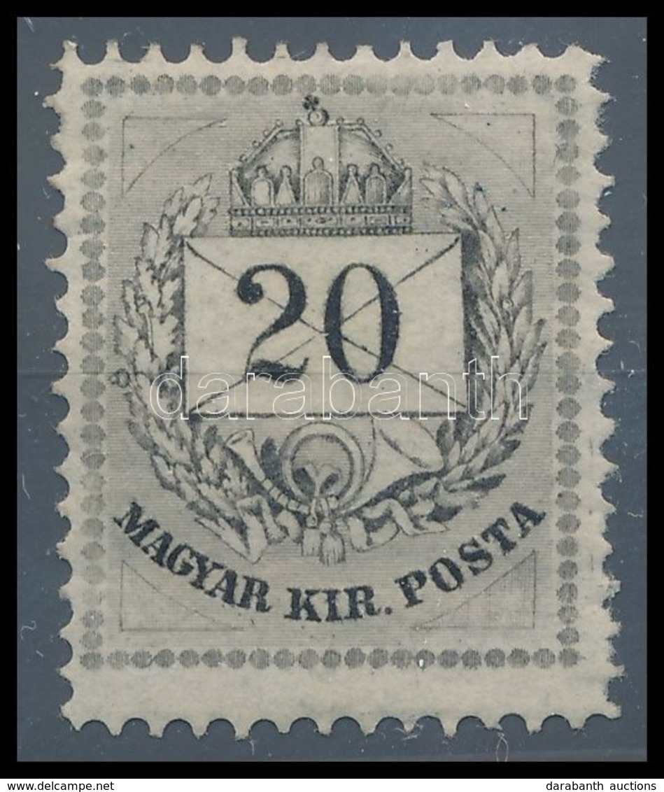 * 1874 20kr Szürke, Nagyon Szép Friss Darab. Eredeti Gumizással, Első Falcos Bélyeg. (160.000) / Mi 19a Grey, With Origi - Autres & Non Classés