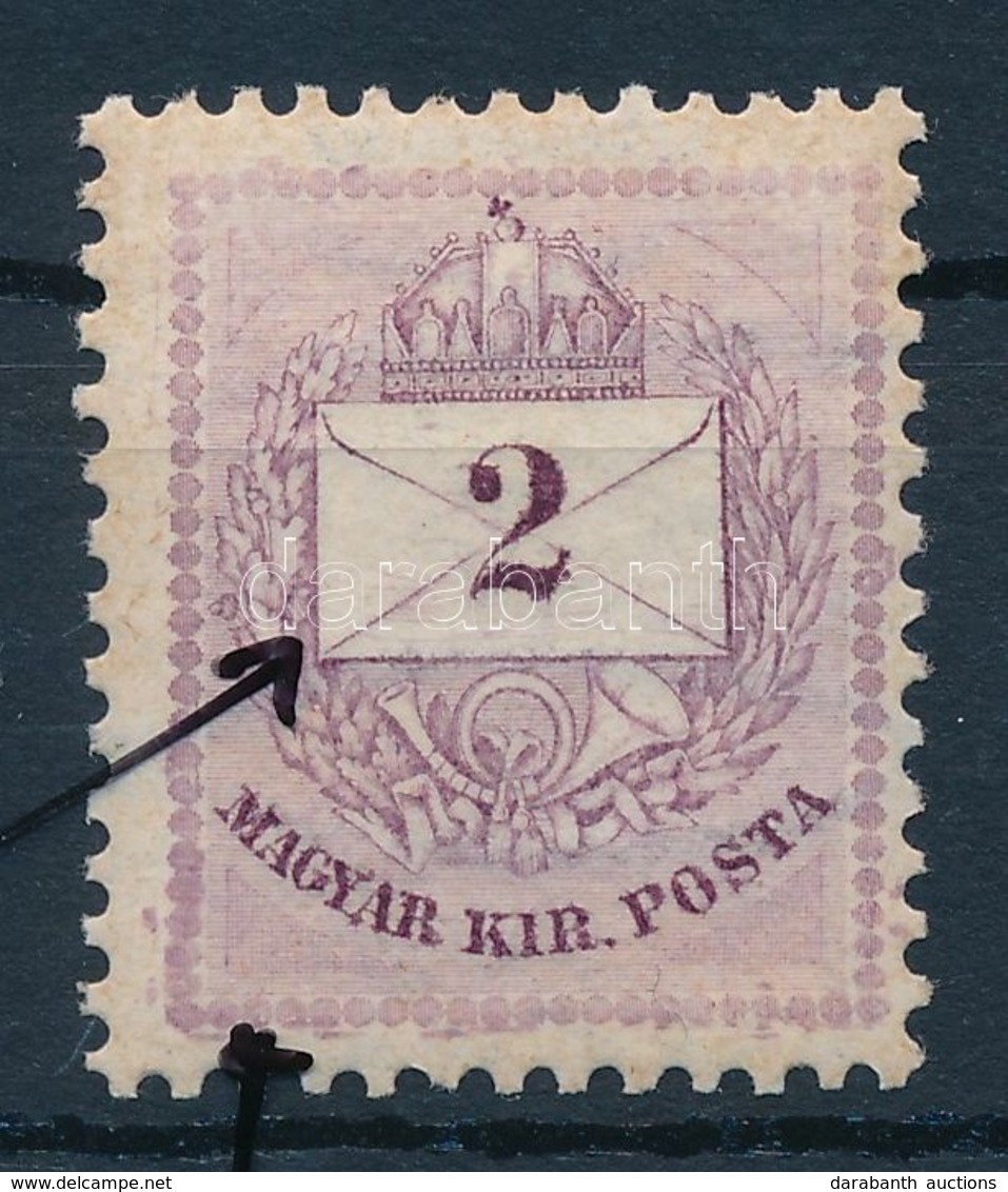 ** 1881 2kr II. Típus Karcokkal, Javítással (ex Lovász) / Mi 21 Type II, Retouche, Scratches - Autres & Non Classés