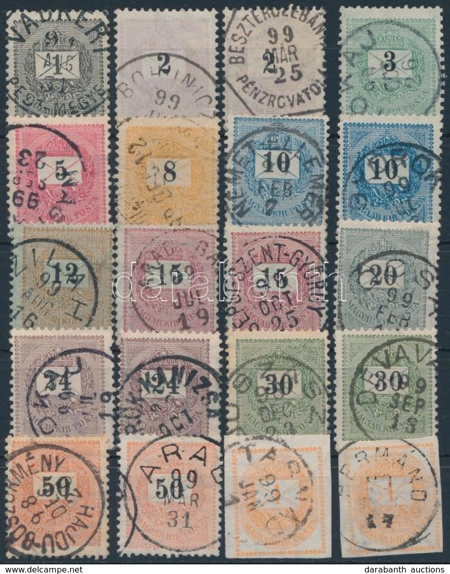 O 1898 Sorozat Színváltozatokkal, Szép Bélyegzésekkel, 20 Bélyeg  / Set With  Colour Varieties, Nice Cancellations, 20 S - Autres & Non Classés