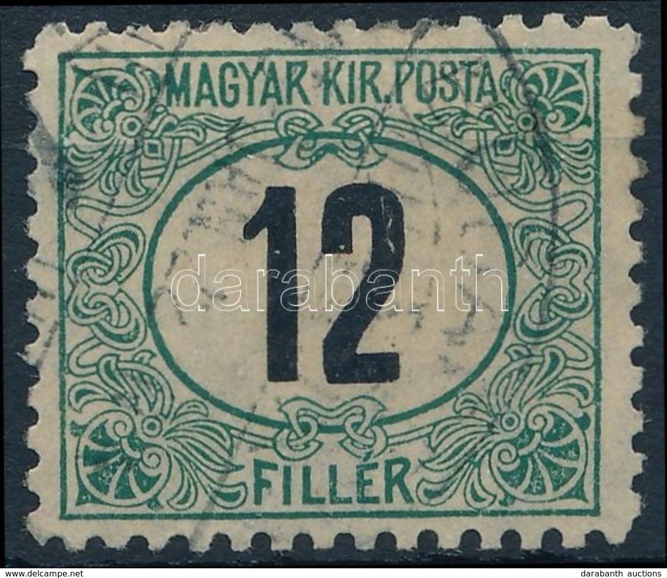 O 1903 Zöldportó 12f 'B' (30.000) / Postage Due Mi 6 Perforation 11 1/2 - Sonstige & Ohne Zuordnung