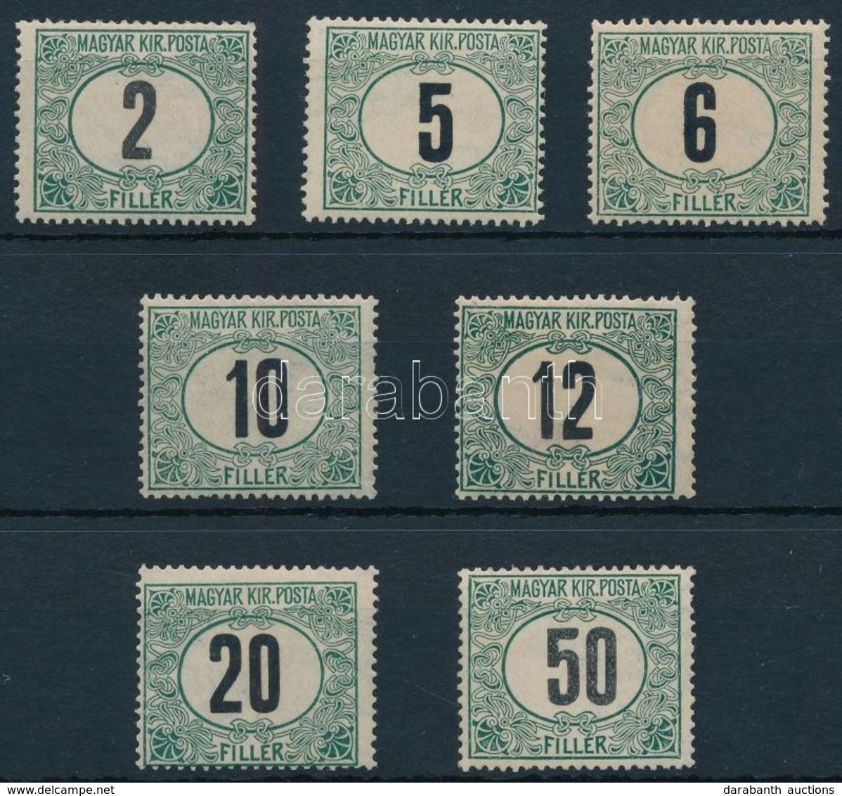* 1905 Zöldportó 'B' Sor (18.000) / Postage Due Mi 10-16 Perforation 15 - Sonstige & Ohne Zuordnung