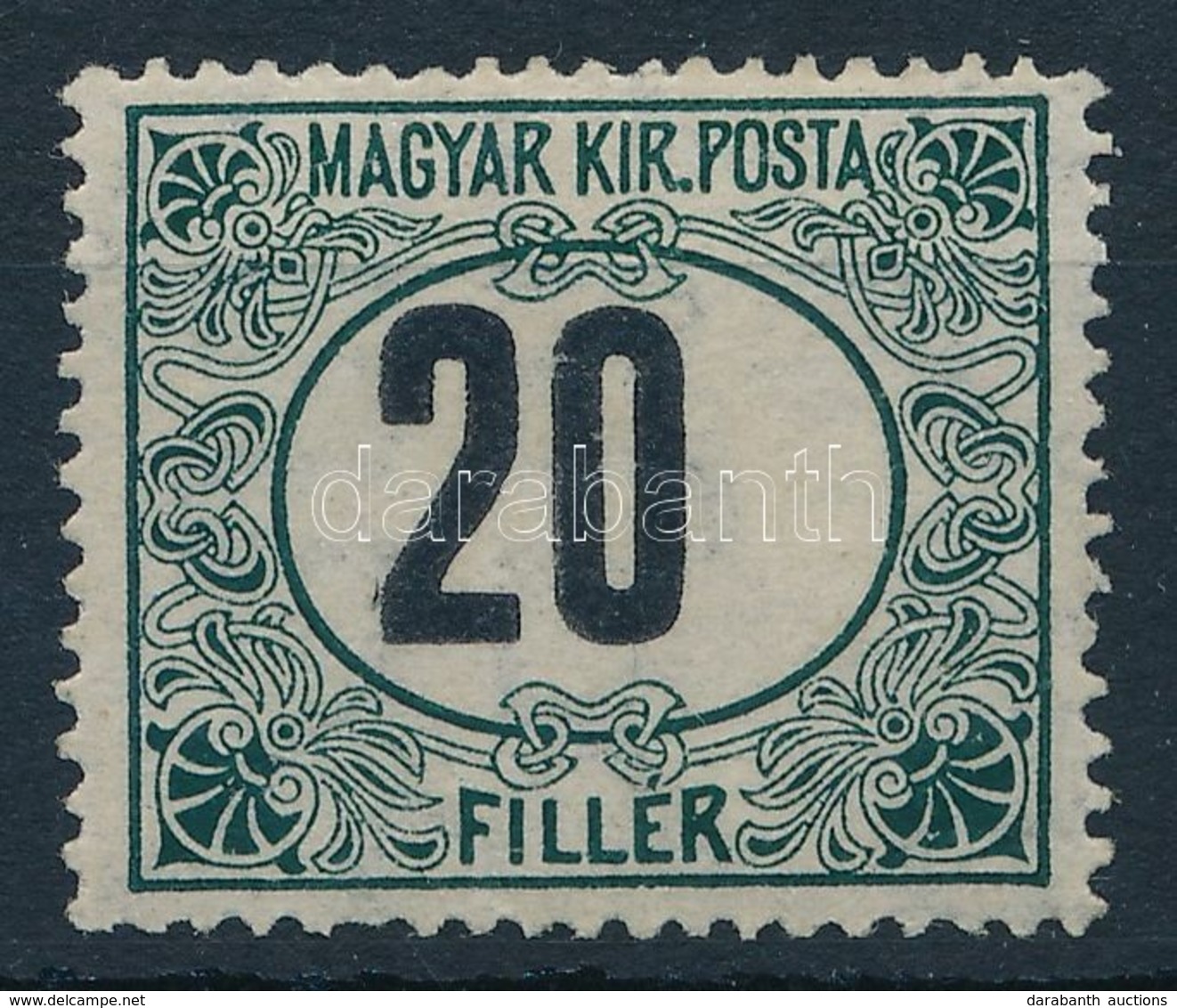 ** 1914 Zöldportó 20f álló Vízjellel (900.000) Kifogástalan Példány. Használatlanul, Különösen Postatiszta állapotban Re - Autres & Non Classés