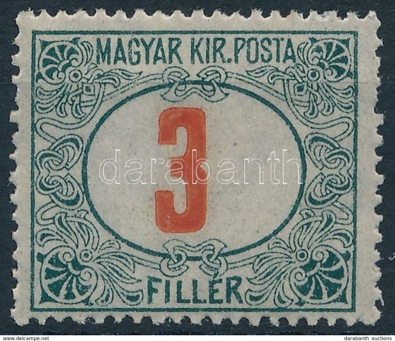 * 1919 Köztársaság Portó 3f Felülnyomat Nélkül (**100.000) / Postage Due Mi 47 Without Overprint. - Autres & Non Classés