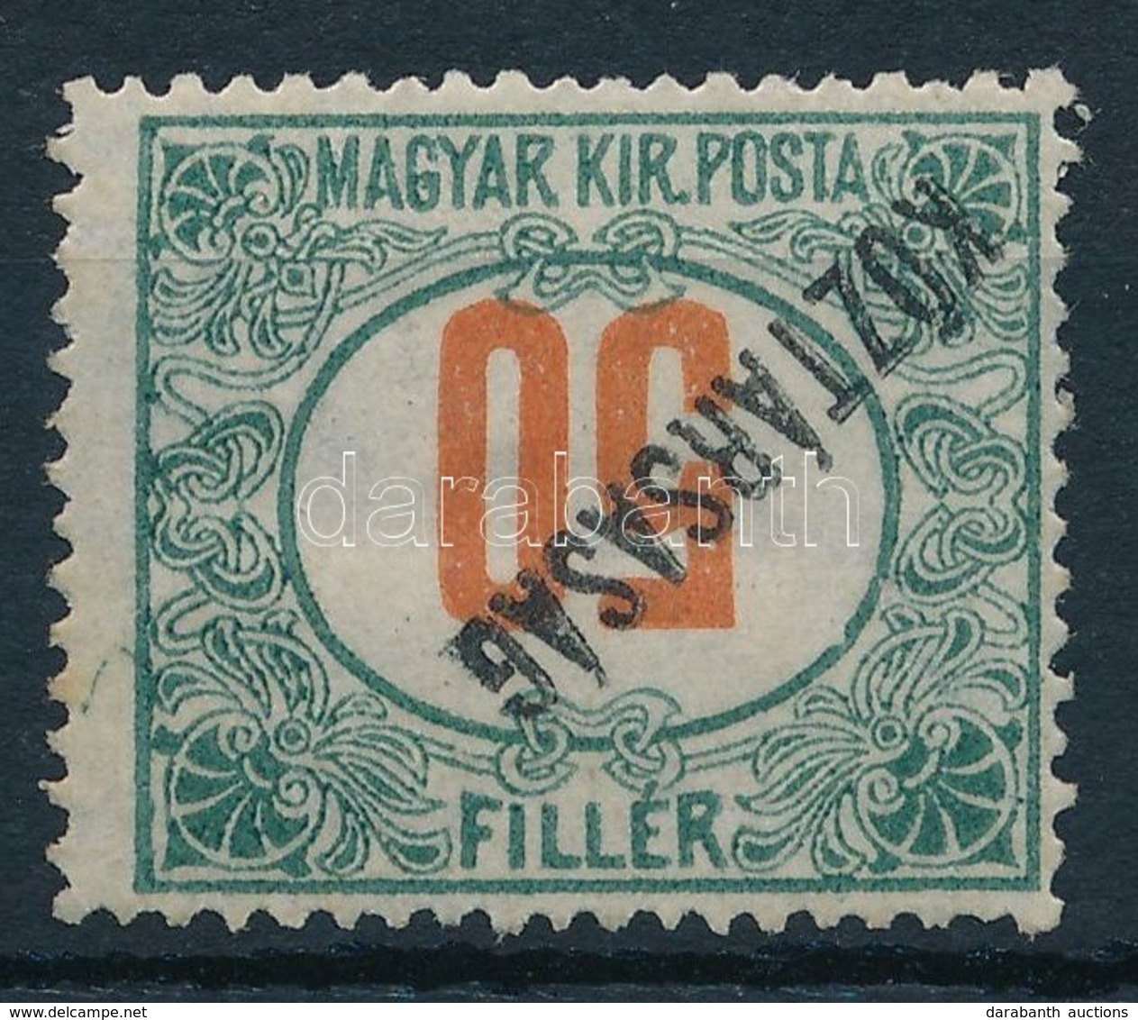 * 1919 Köztársaság Portó 50f Fordított értékszám és Felülnyomat (**30.000) / Postage Due Mi 51 With Inverted Numeral And - Sonstige & Ohne Zuordnung