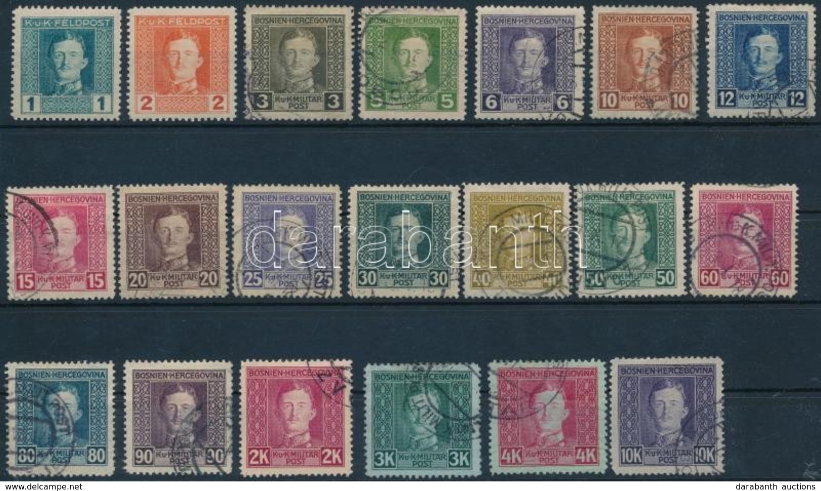 * O 1917-1918 20 érték 12 1/2 Fogazással (15.500) / 20 Stamps With 12 1/2 Perf. - Autres & Non Classés