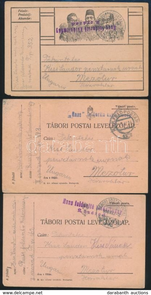 1916 3 Db Tábori Posta Levelezőlap / 3 Field Postcards 'Russ Felderítő Különítmény' - Autres & Non Classés