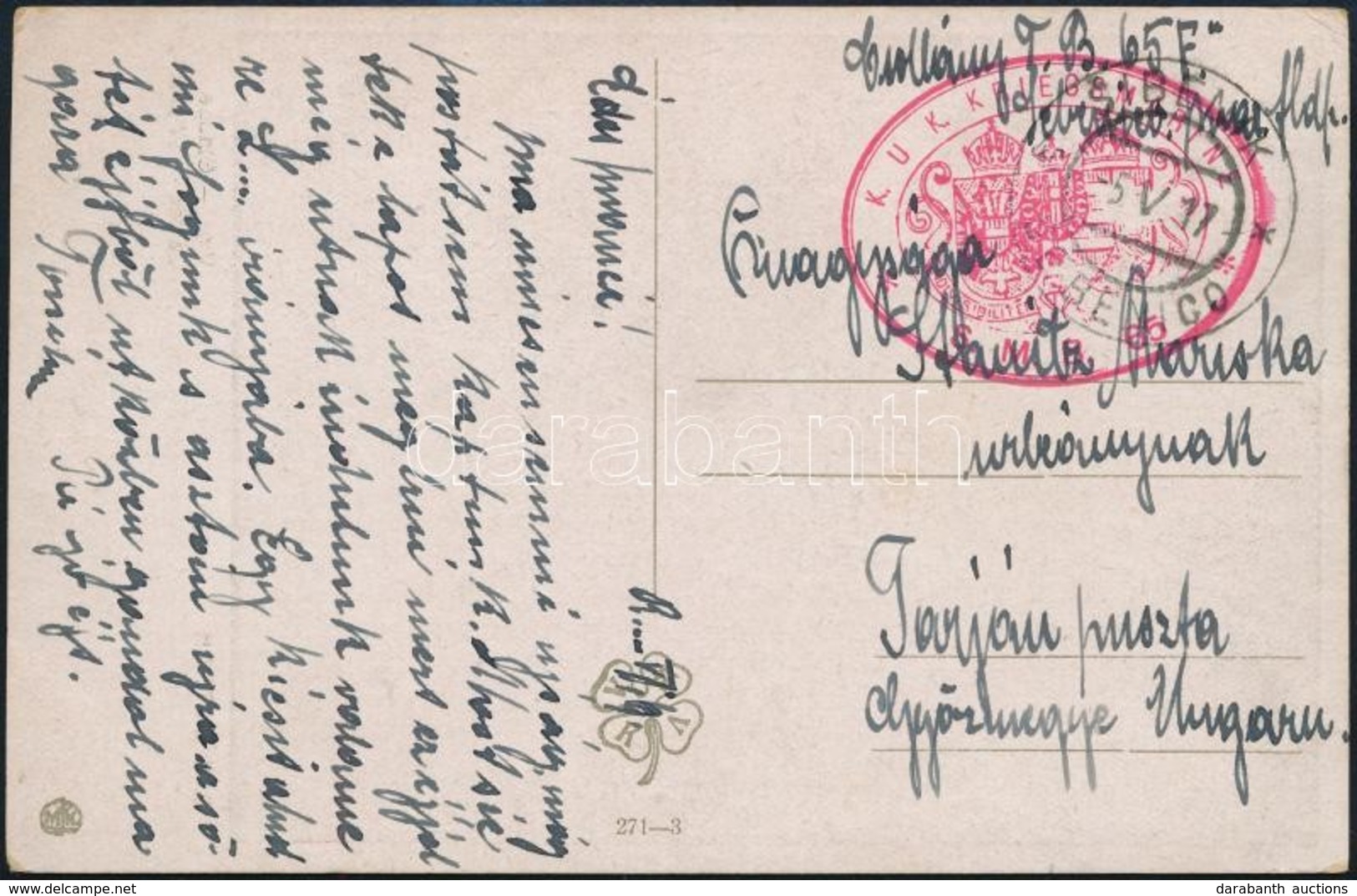 1917 Tábori Posta Képeslap / Field Postcard 'S.M.B. 65' + 'SEBENICO' - Autres & Non Classés