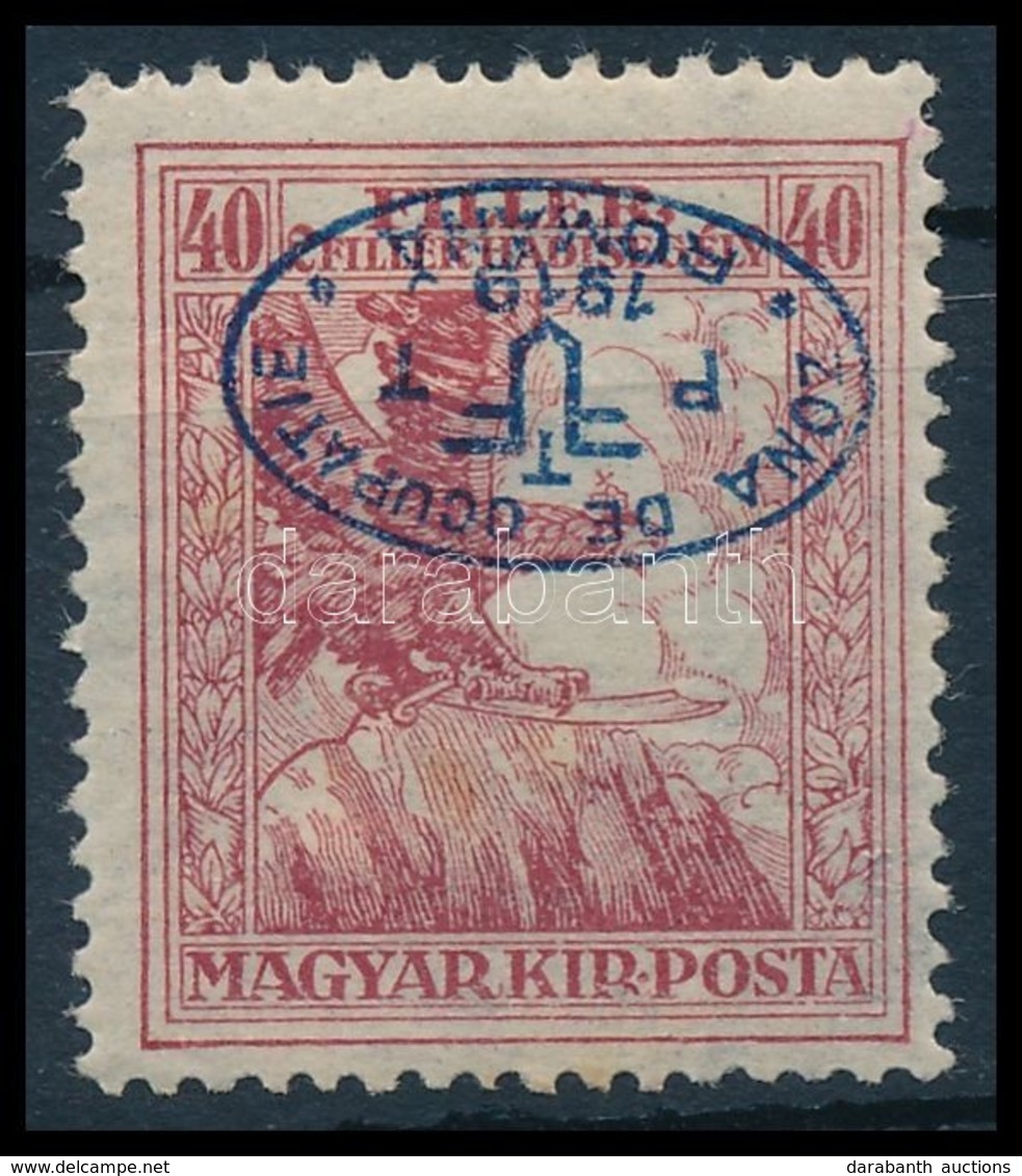 * Debrecen I. 1919 Hadisegély 40f Fordított Felülnyomással / Mi 13 Inverted Overprint. Signed: Bodor - Sonstige & Ohne Zuordnung