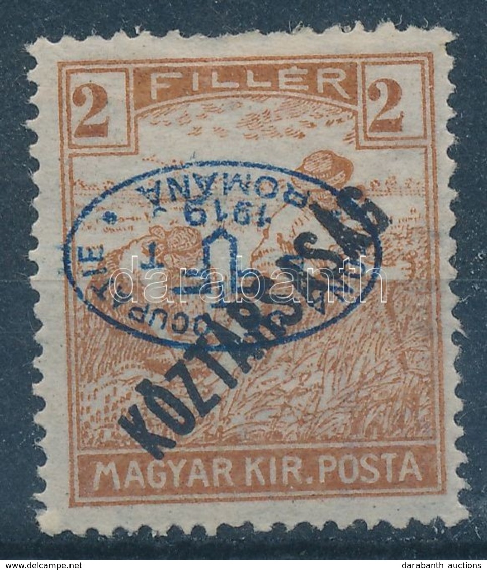 * Debrecen I. 1919 Arató/Köztársaság 2f Fordított Felülnyomással (15.000) / Mi 43 With Inverted Overprint. Signed: Bodor - Sonstige & Ohne Zuordnung