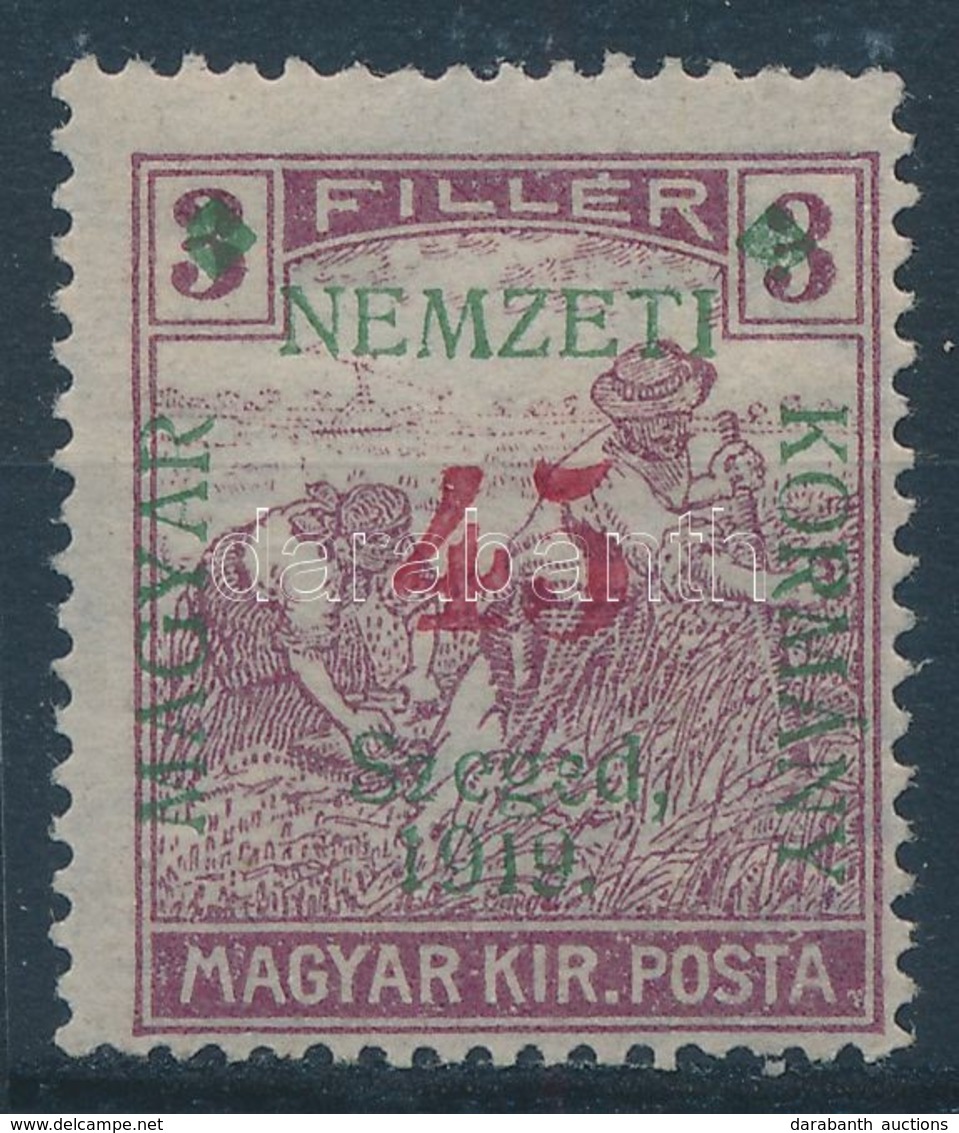 * 1919 Arató 45f/3f Nyitott 4-es / Mi 41 Signed: Bodor - Sonstige & Ohne Zuordnung