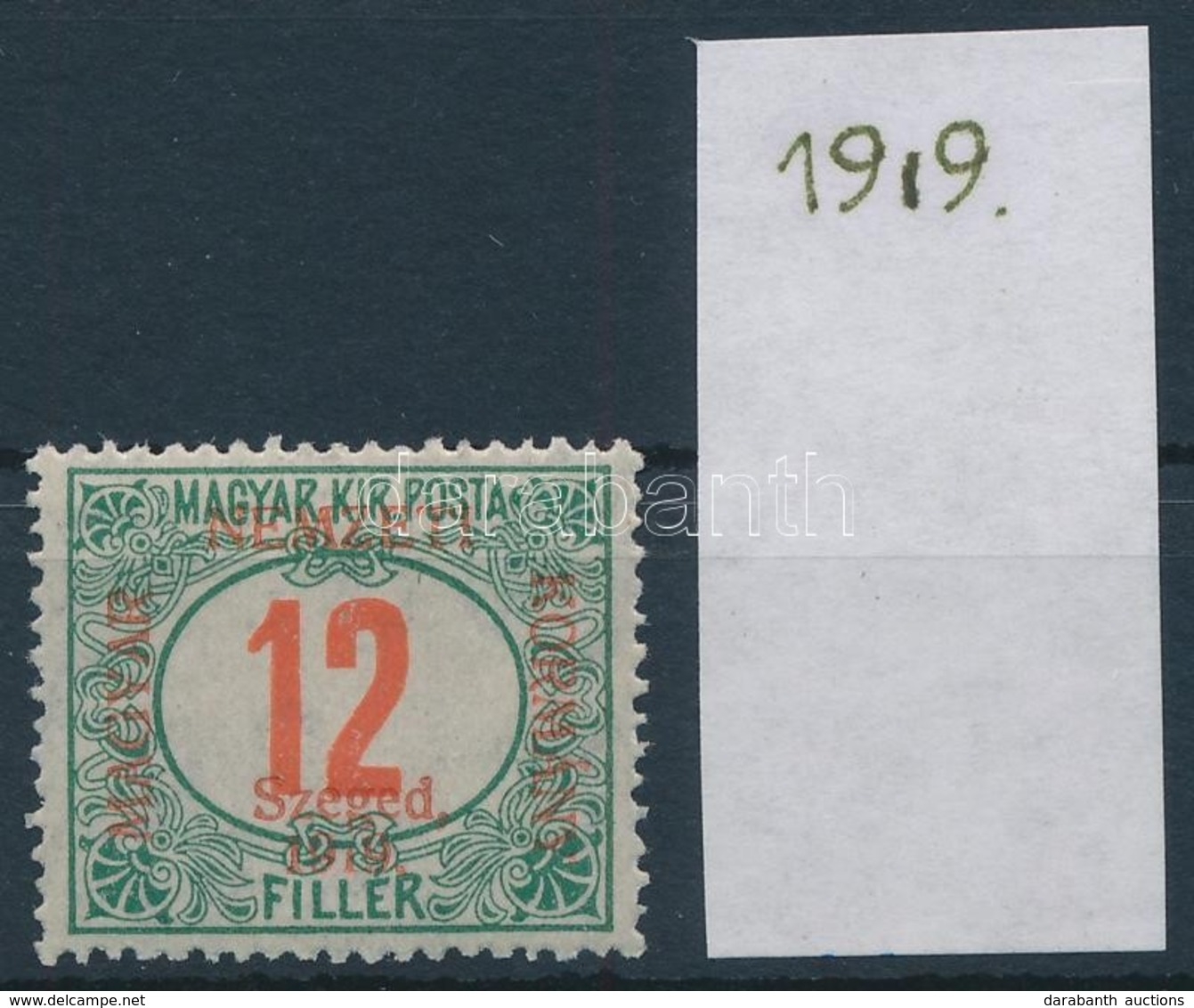 * 1919 Portó 12f, Rövid 1-es / Mi P4 Signed: Bodor - Sonstige & Ohne Zuordnung