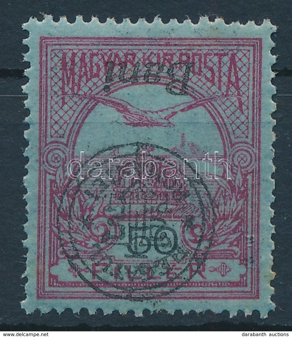 ** 1919 Turul 50f Fordított Felülnyomással / Mi 17 II Inverted Overprint. Signed: Bodor - Autres & Non Classés