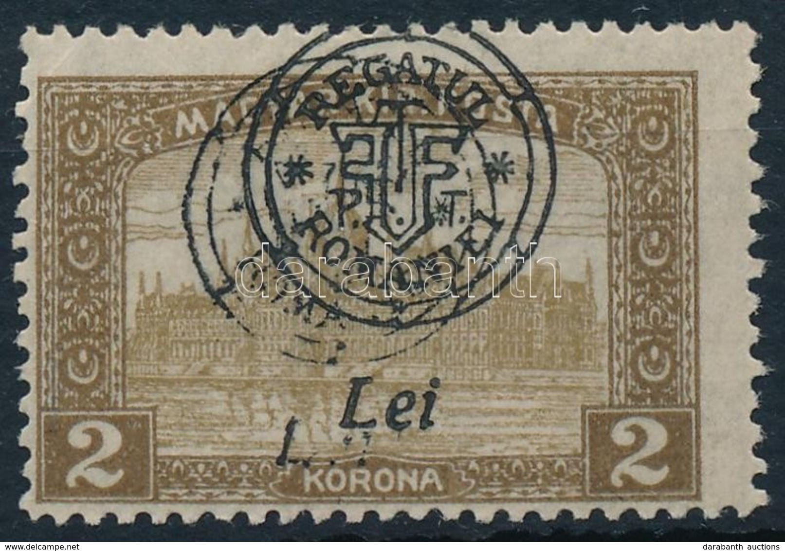 (*) 1919 Parlament 2K Dupla Felülnyomással / Mi 41 II. With Double Overprint. Signed: Bodor - Sonstige & Ohne Zuordnung