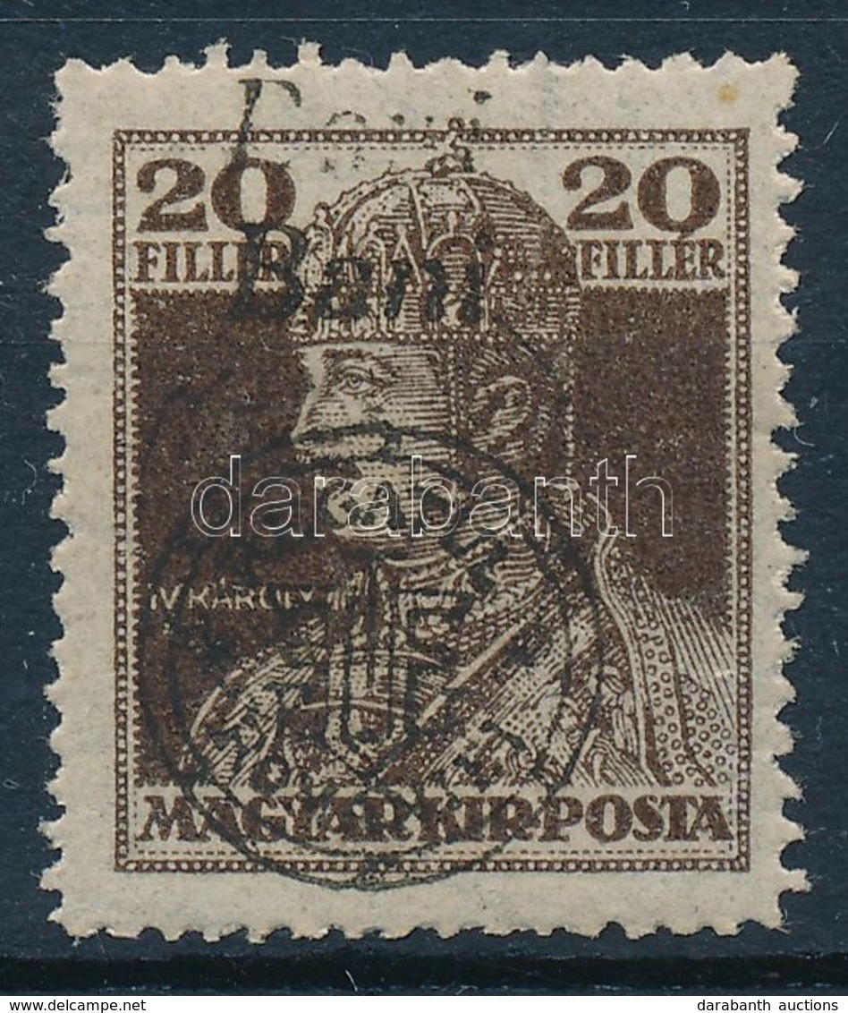 ** 1919 Károly 20f Dupla Felülnyomással / Mi 46 II. With Double Overprint. Signed: Bodor - Other & Unclassified