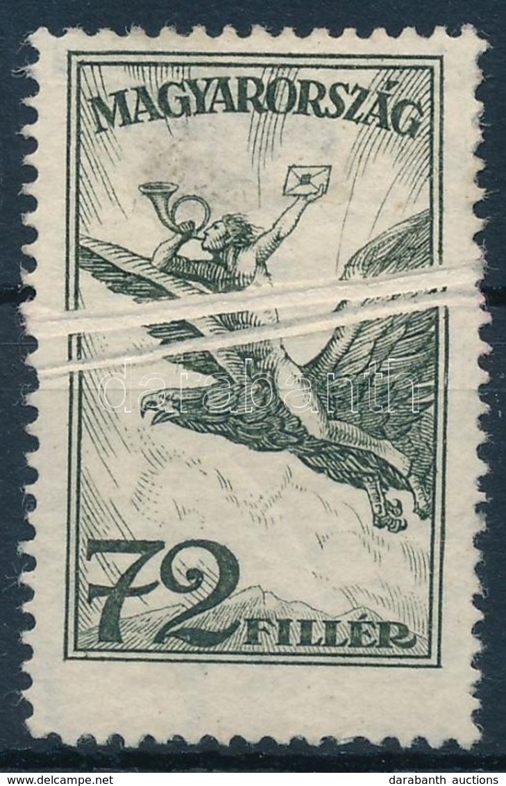 * 1927 Repülő 72f Dupla Papírránccal / Mi 436 With Double Paper Creases - Autres & Non Classés