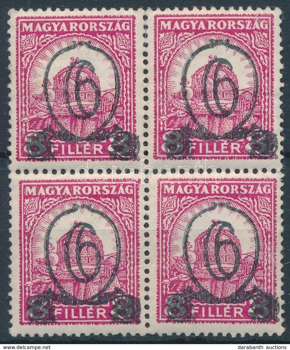 ** 1931 Kisegítő Bélyeg 6/8f Négyestömb, 506B  (60.000)/ Mi 472Ay  Block Of 4, Perf 14 : 14 1/4 - Sonstige & Ohne Zuordnung