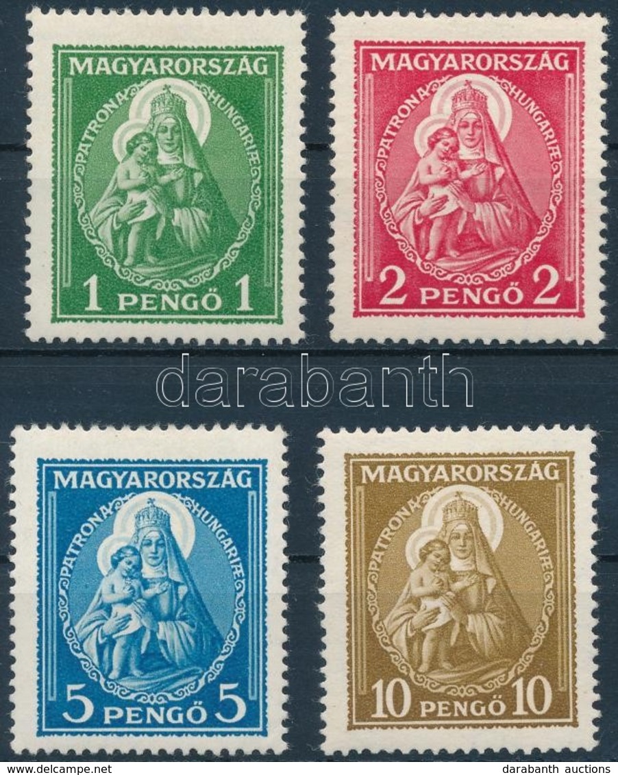 ** 1932 Nagy Madonna Sor (70.000) / Mi 484-487 (1P Körömnyom / Crease, 2P Ceruzás Szignó / Signed With Pencil) - Autres & Non Classés